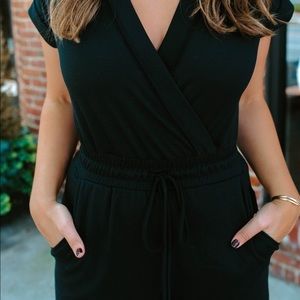 Kittenish CAMDEN BLACK COZY JUMPSUIT